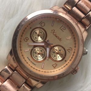 rose gold copper tone xanadu ladies wrist watch